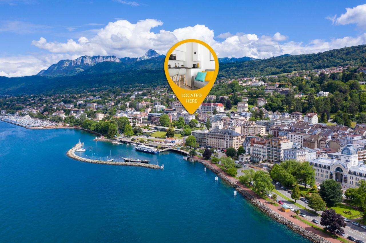 Apt Renove A 2 Min A Pied Du Lac - Wifi Gratuit Évian-les-Bains Eksteriør billede